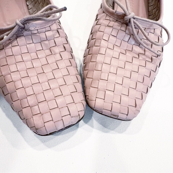 Freda Salvador Jada Square Toe Woven Ballet Flat Size 9 Dusty Pink - Picture 4 of 8